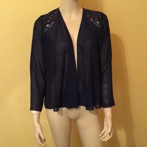 S.L. Fashions NWT Sheer Open Front Jacket